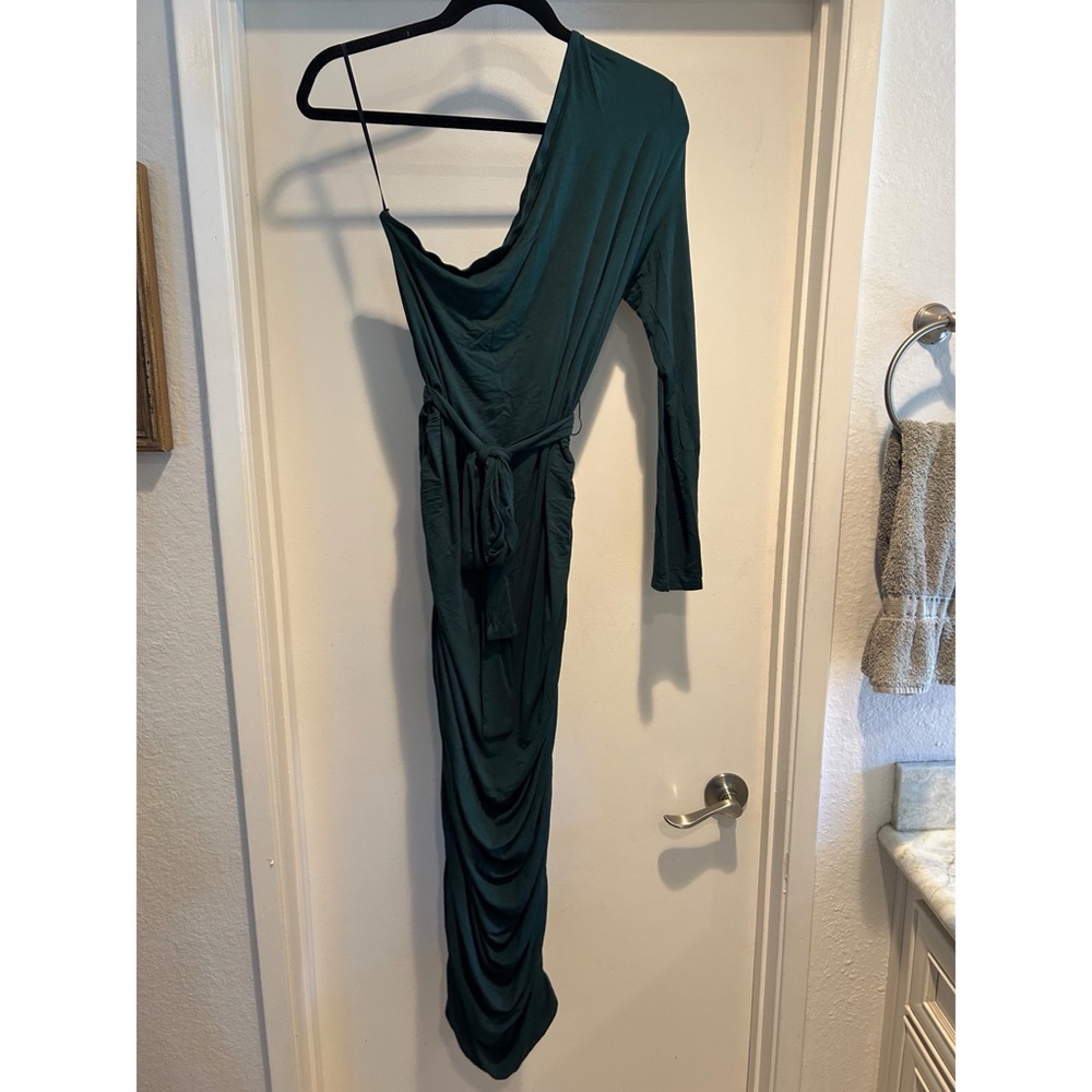 Ruched One-Shoulder Dress